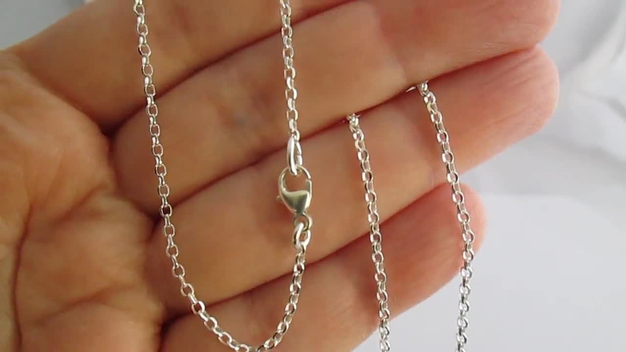 30 Inch Long Necklace Chain, 76 Cm Sterling Silver Chain, Rolo