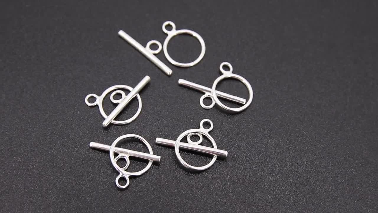 925 Sterling Silver Toggle Clasp Set, 16 X 12 Mm Toggle Ring
