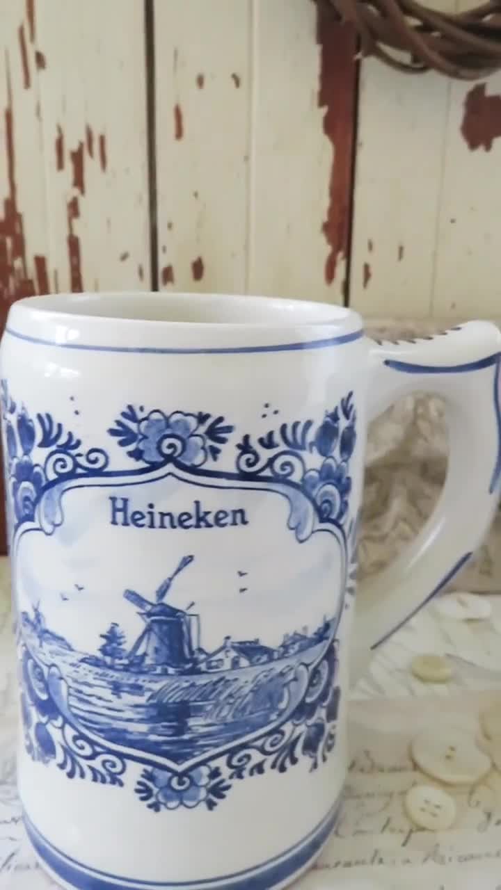 Delfts Blue Heineken Beer Mugs - Hand-Painted Holland Set video poster
