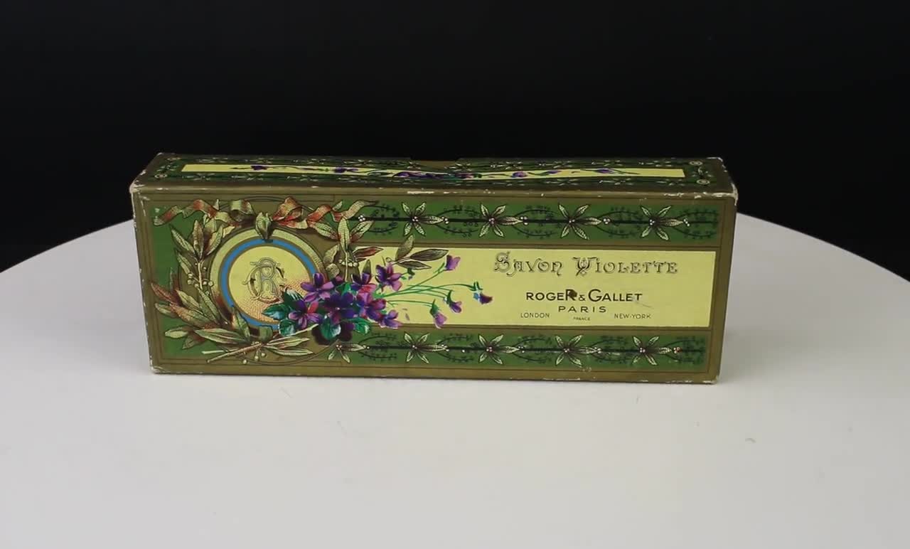ロジェ・ガレットによるアールヌーボー様式の花柄の石鹸箱。 - Etsy 日本