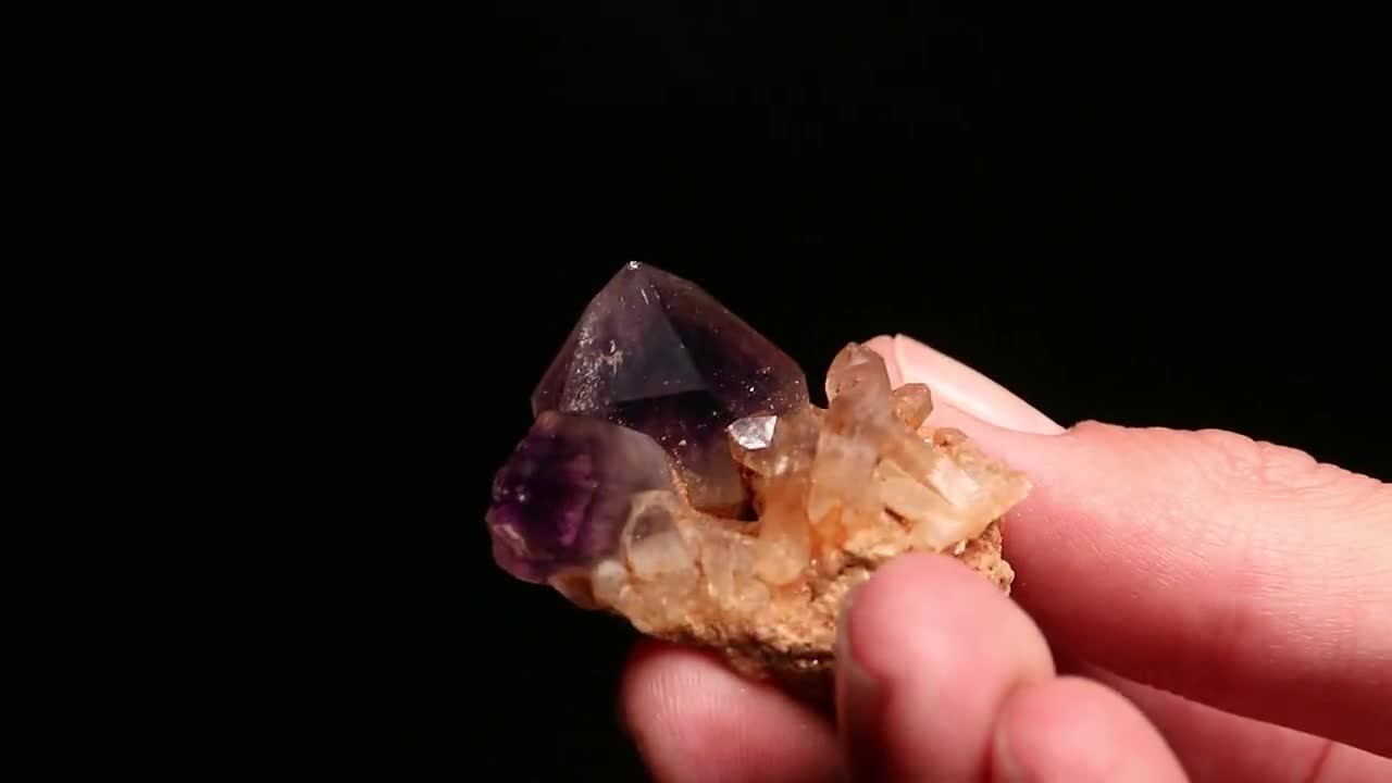 Amethyst in Quartz Cluster on Matrix, Orange buying River Area, Northern Cape, South Africa