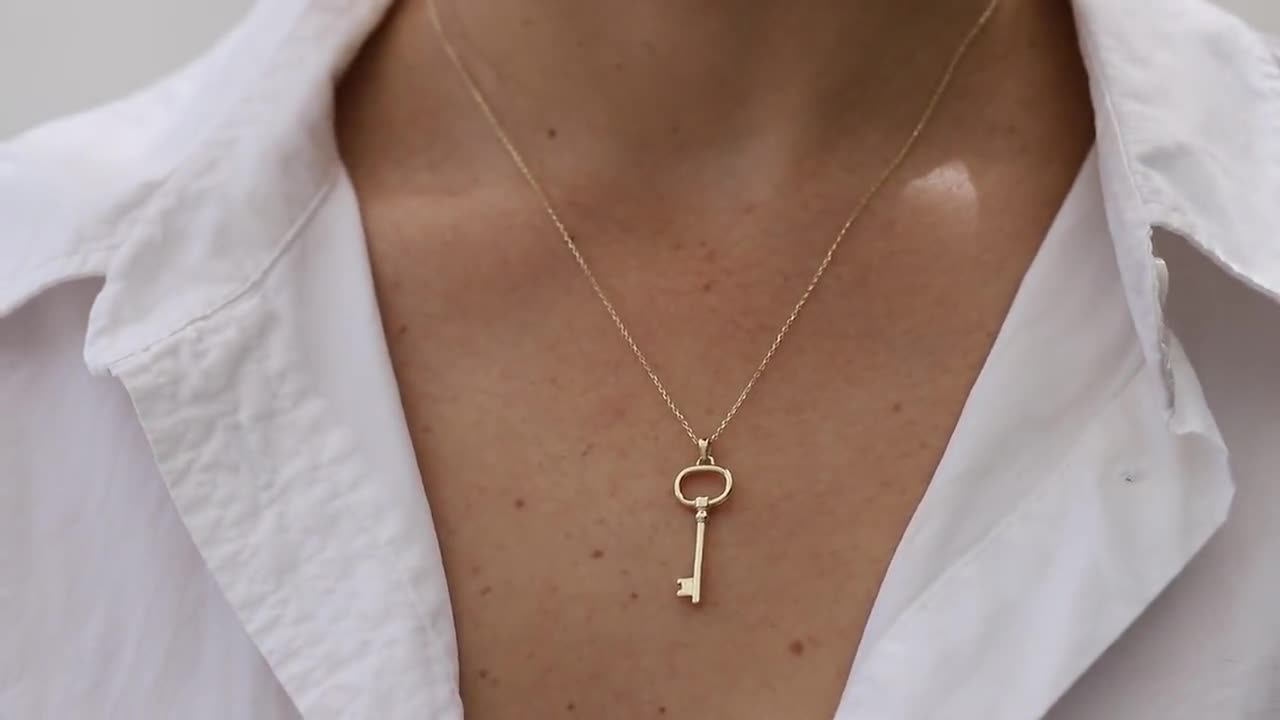 【KIMHEKIM】Lock Key Pendant Small Chain Necklace ☆Lock Key Pendant Small Chain Necklace/KIMHEKIM☆ Lock Key