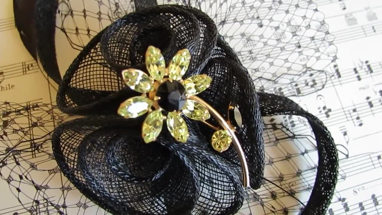 ヴィンテージ リージェンシー フラワーブローチ、シトリン ライン