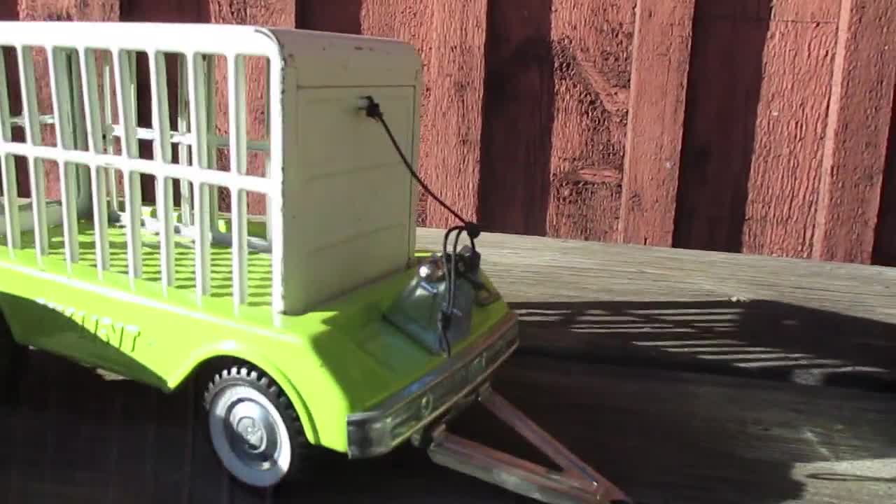 Vintage Nylint Harley Davidson Truck w Trailer Metal Muscle