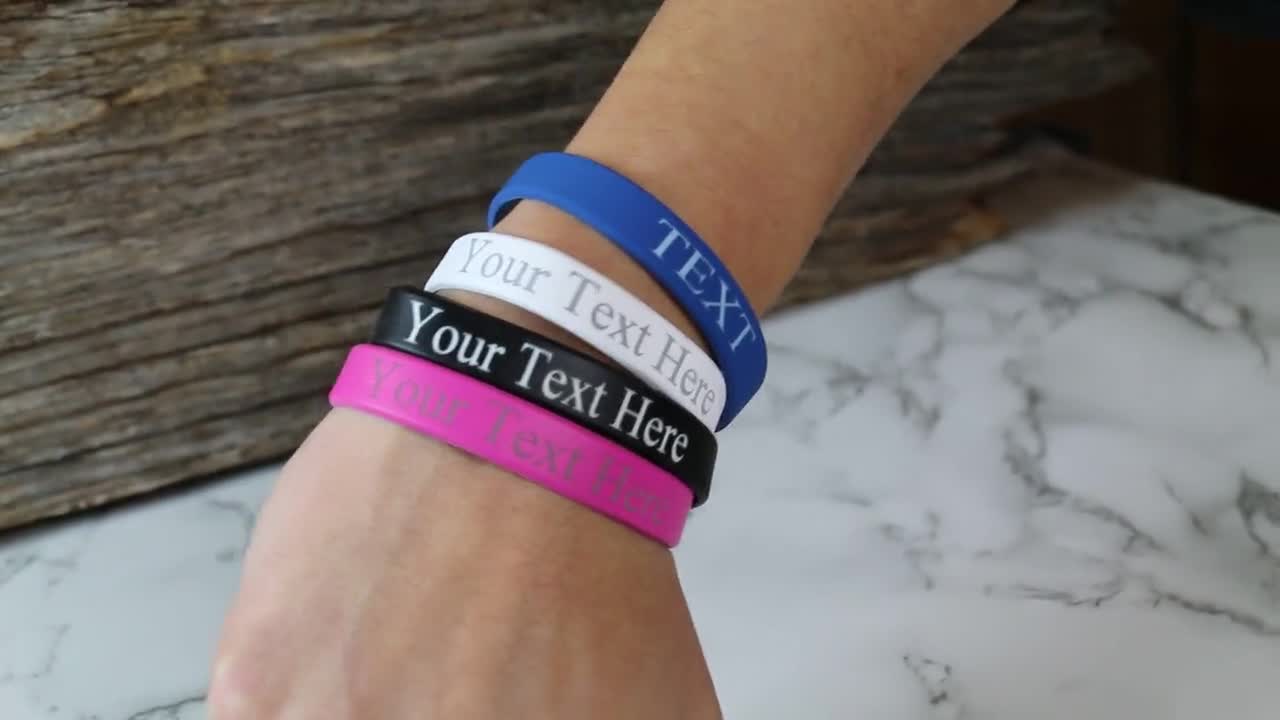 Motivation Custom Silicone Wristbands Personalize Rubber Bracelets Events  Gifts | eBay
