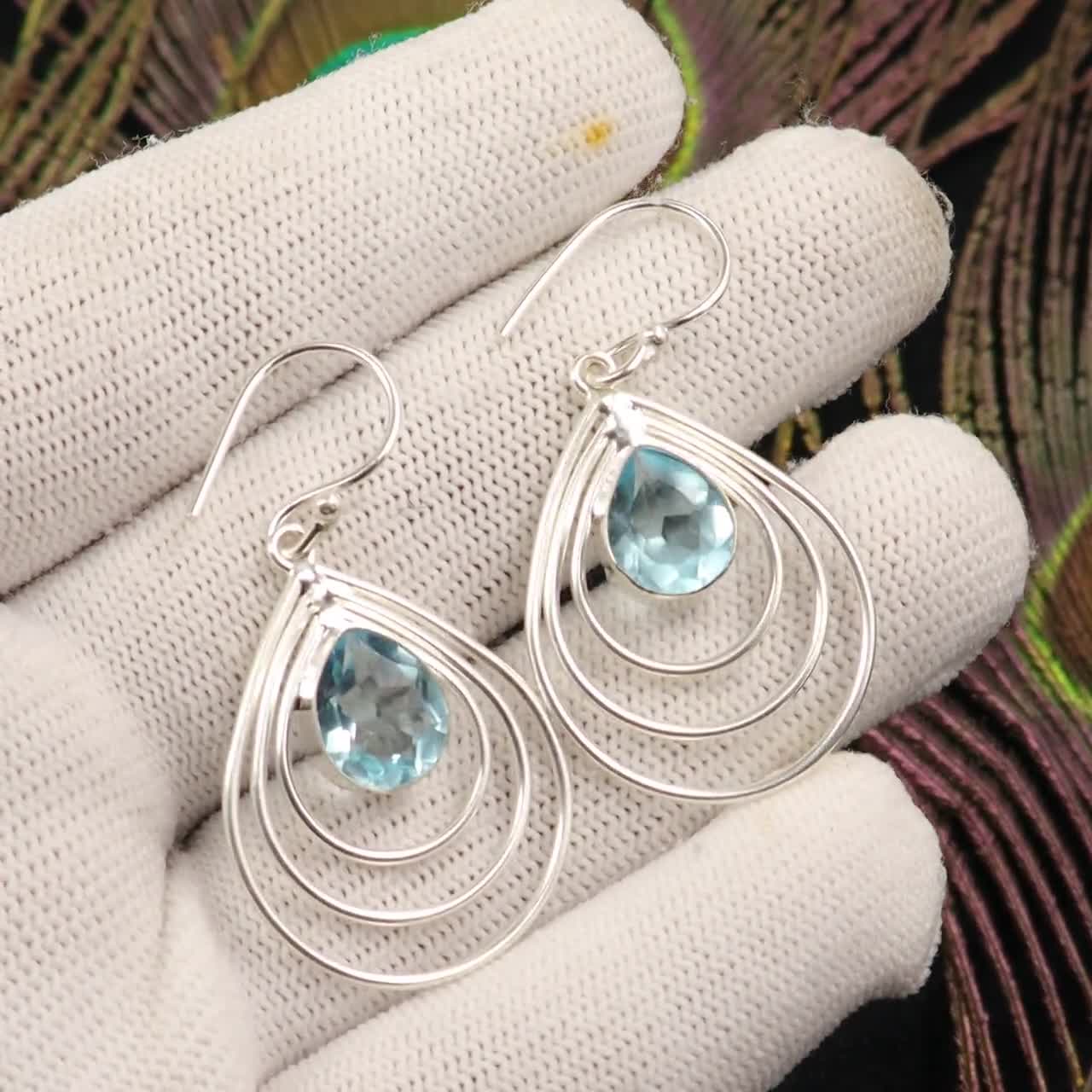 Orecchini Pendenti In Argento 925 Con Cristalli Starlight – Ipoallergenici, Confezione Regalo - 3