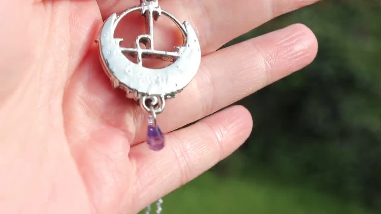 Sigil Of Lilith Stainless Steel Necklace - Hecate Goddess Wiccan Jewelry - Satanic Symbol Pendant For Women & Men