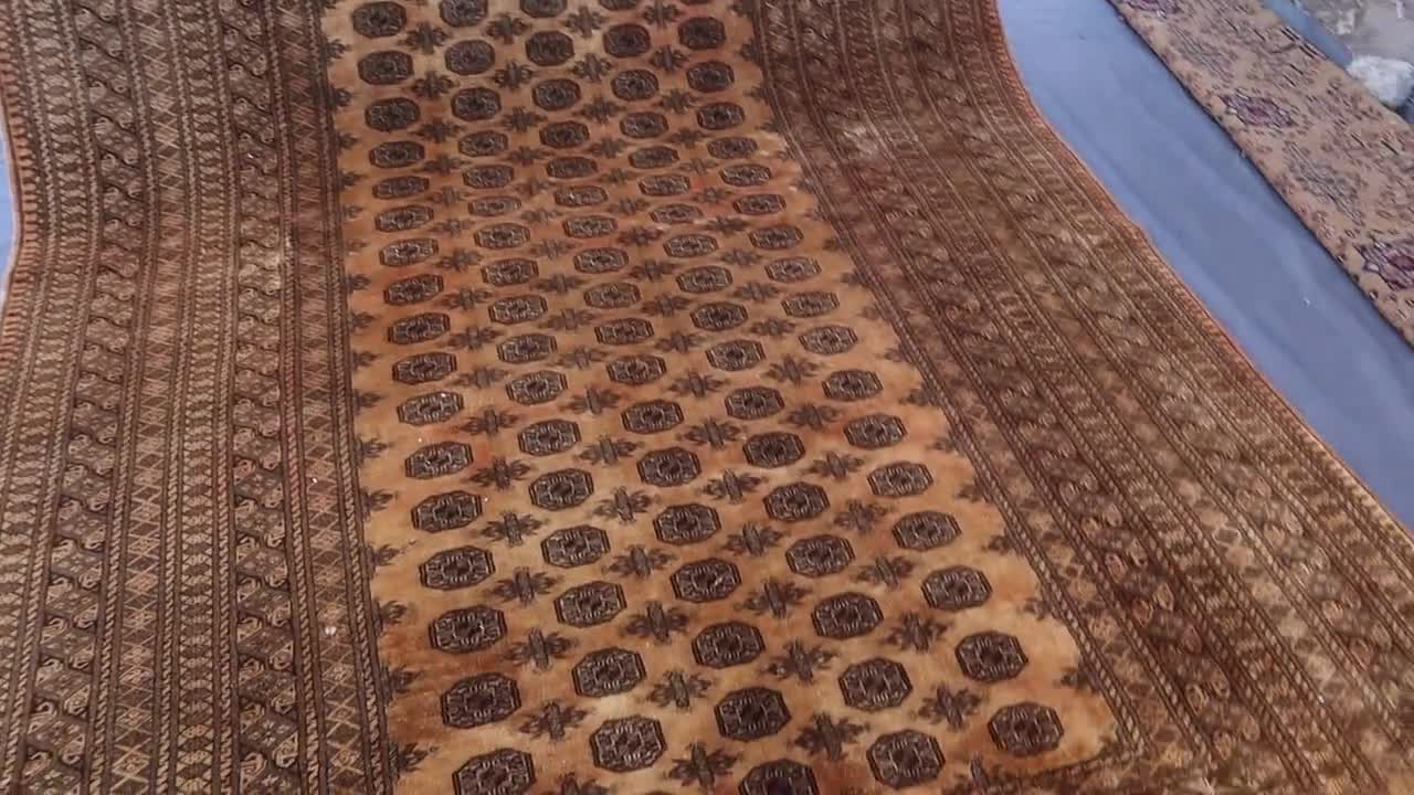7 x 10フィートのテラコッタヴィンテージラグ 195 x 295 cm