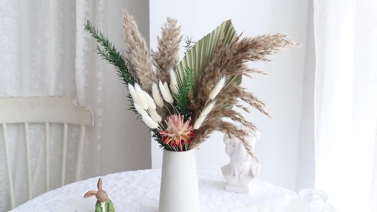 Bouquet di fiori secchi, bouquet Pampas Grass, riempitivo vaso, fiori secchi,  decorazioni floreali naturali, composizione floreale, decorazioni per la  casa, bouquet per la casa -  Italia