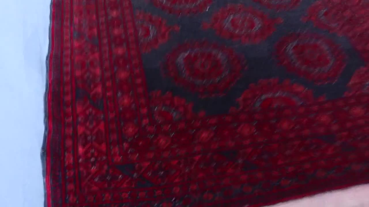 ヴィンテージ 9 フィート ランナー ラグ、アフガニスタン ハンドメイド