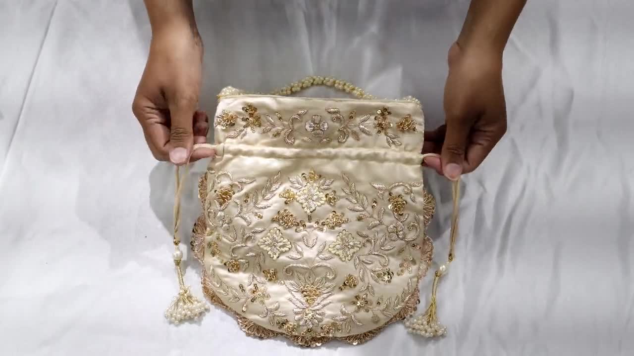 Hawk Embroider Designer Inspired Handbag for Woman Zardosi 