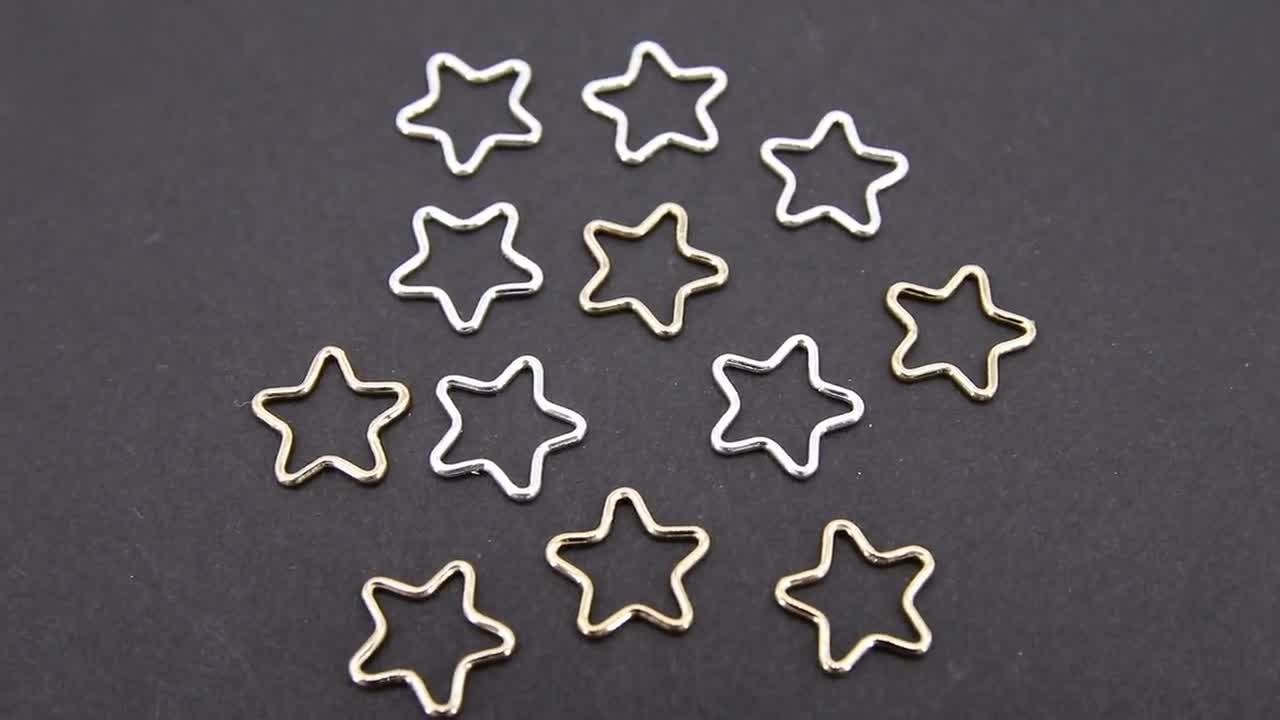 14 K Gold Filled Star Charms, 10 mm 925 Sterling Silver Soldered Links – A  Girls Gems