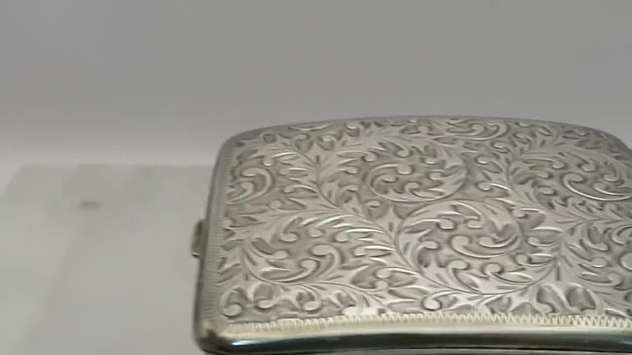 アンティーク日本製スターリングシルバー シガレットケース 96