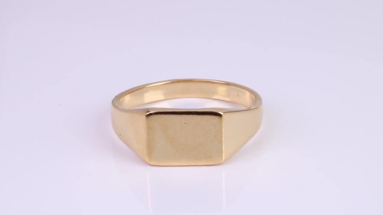 Rectangle Signet Ring, Made From Your Choice of Precious Metals