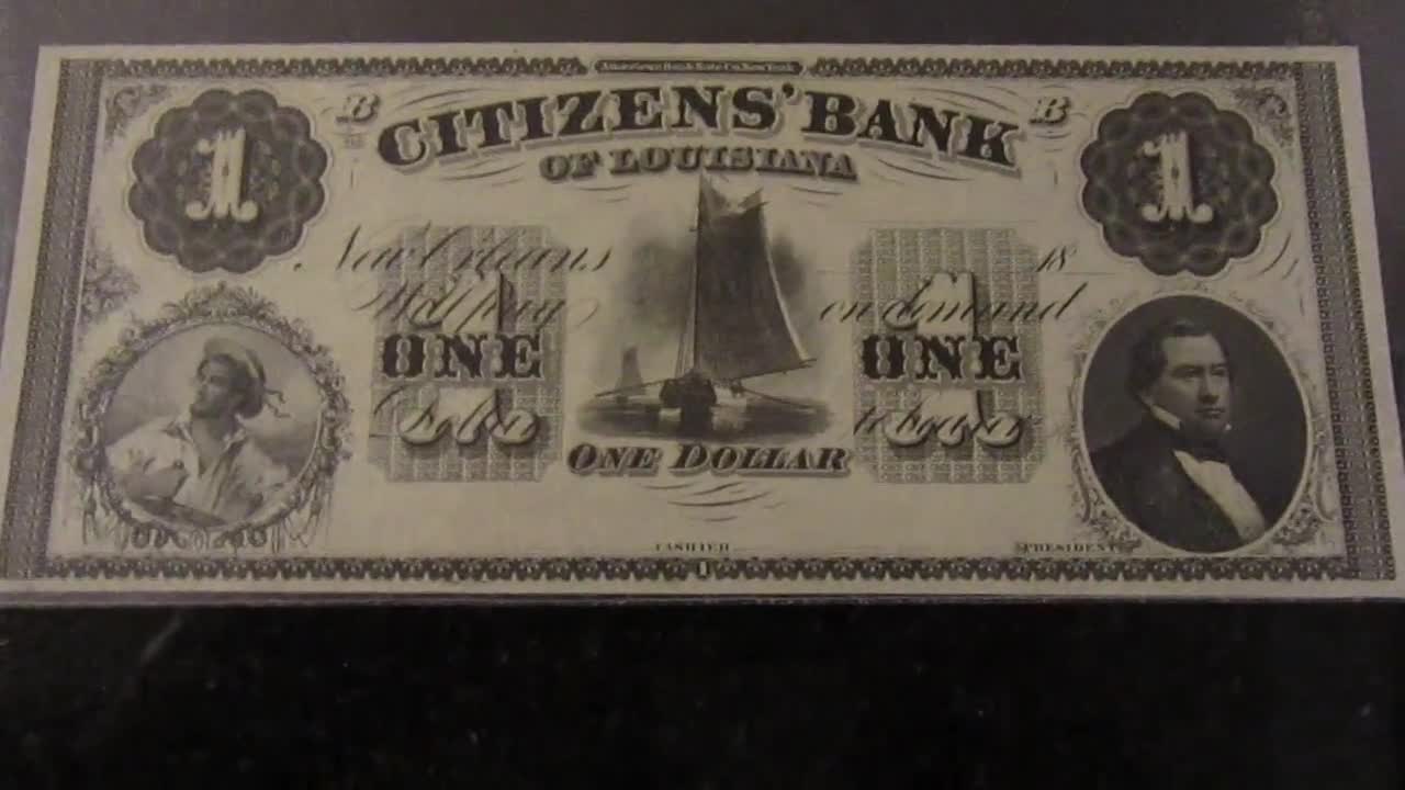 1860 1 Dollar Bill Citizens Bank of Louisiana New Orleans PCGS