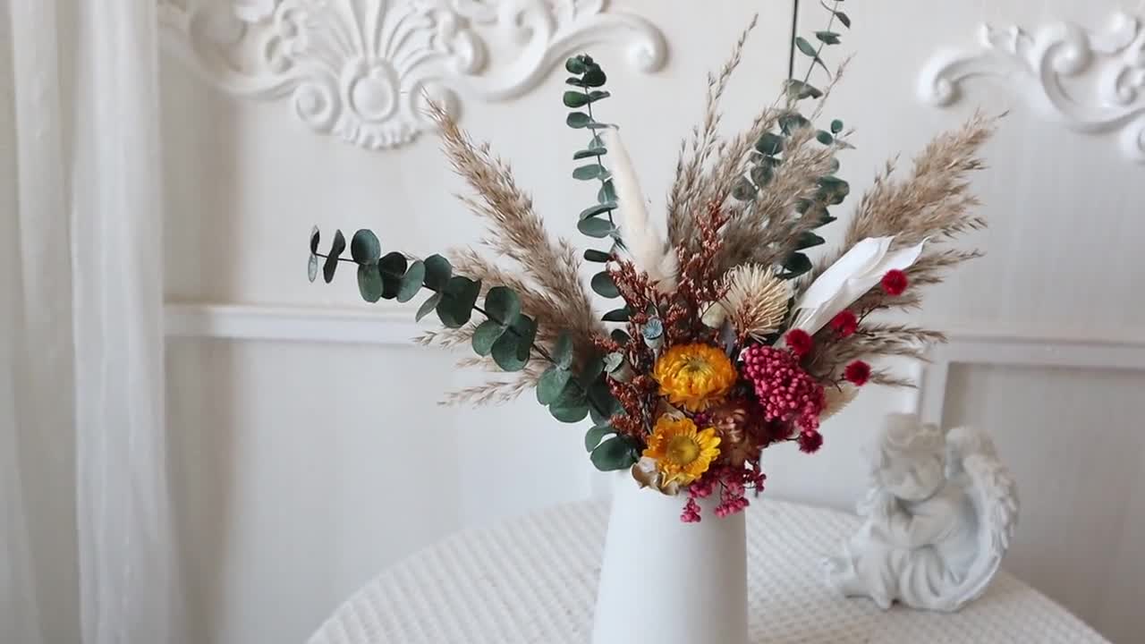 Bouquet di fiori secchi,bouquet di erba di pampa,riempitore di vasi,fiori  secchi,decorazioni floreali naturali,composizione floreale,decorazione  domestica, bouquet domestico -  Italia