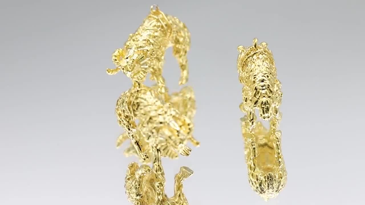 ゴールド ひょうたん型 チャーム24k 24K Gold Year of the Rooster Zodiac Pendants – JGJC