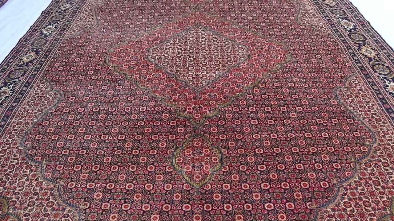 【80's Vintage rug】190×111cm　アフガン　トルクメン 13 x 10フィートの大型ヴィンテージトルクメンメダリオンラグ