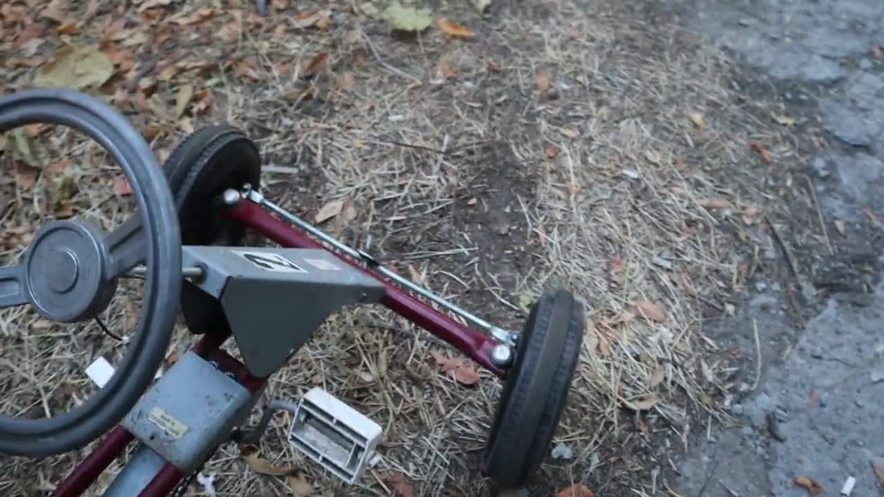 Children pedal car made in Czechoslovakia from 70s-80s, pedal go-kart