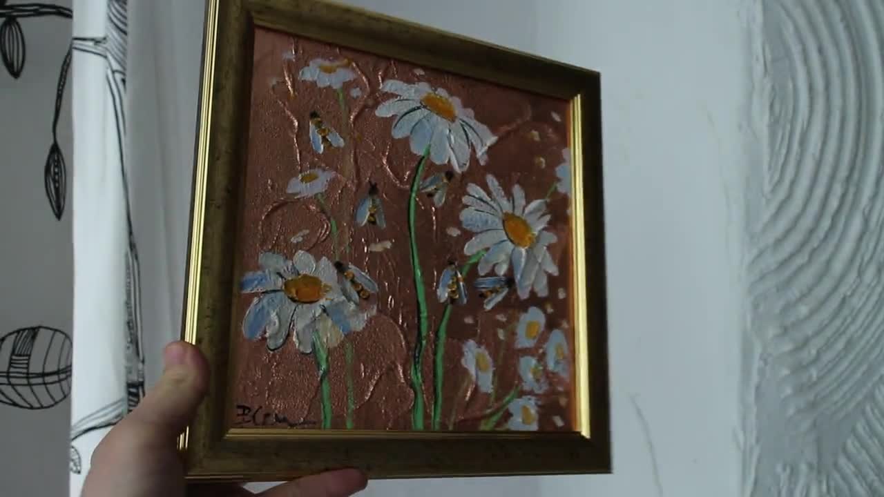 油彩画　カモミール 油彩画 カモミール 684bc63c4448864c0727278b97c1f2