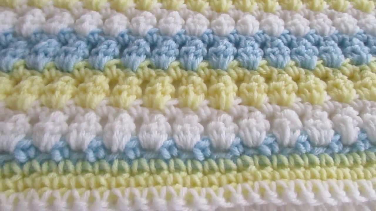 簡単なかぎ針編みブランケットのパターン：カラフルなクラスター