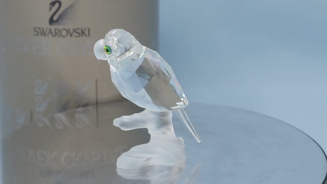 スワロフスキー パロット 置物 Swarovski SWAROVSKI CRYSTAL PARADISE BLUE PARROTS MINT BOXED RETIRED