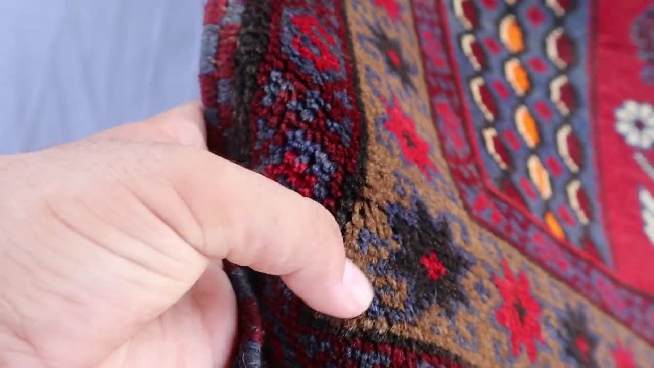 2'9x5'4 ft アンティーク祈祷用ラグ アフガニスタン製ヴィンテージラグ