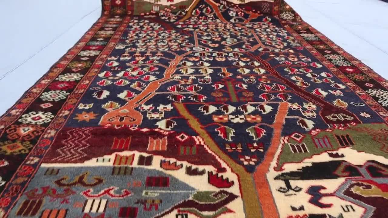コレクターズピース 3'10x6'6 フィートのアフガニスタン製ヴィンテージ