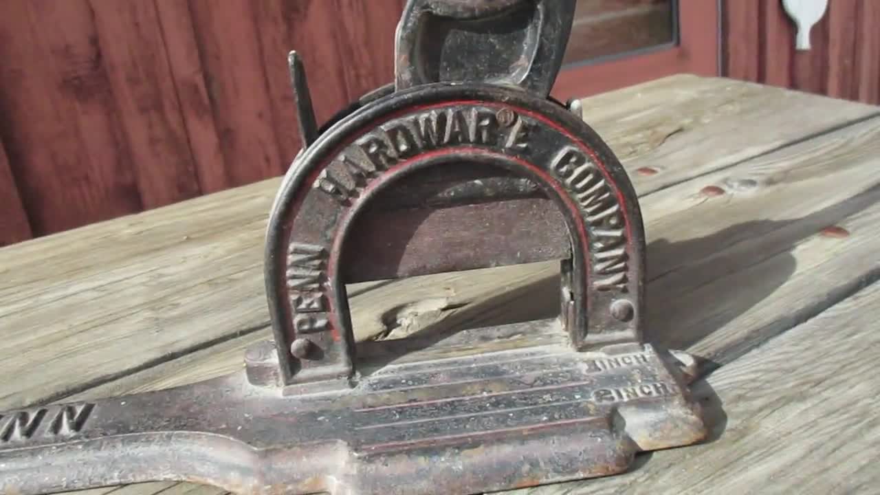 Antique Cast Iron Tobacco Cutter, Penn Hardware Company - Etsy