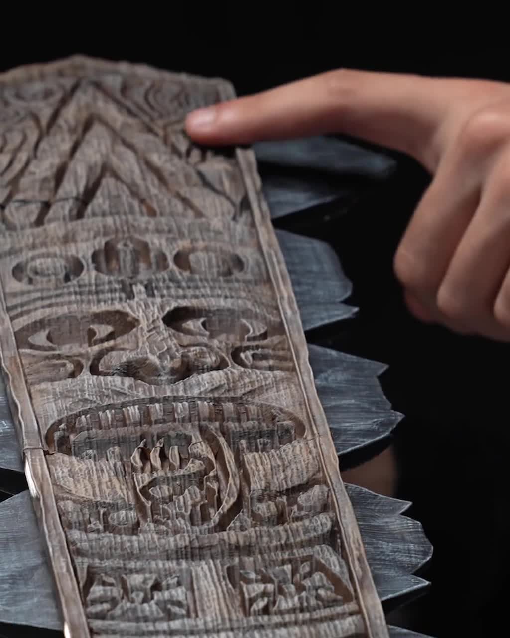 Macuahuitl – Aztec Club Replica | Ancient Mesoamerican Weapon Prop | Decorative or Cosplay Piece | Paintable or Hand-Painted Finish video poster