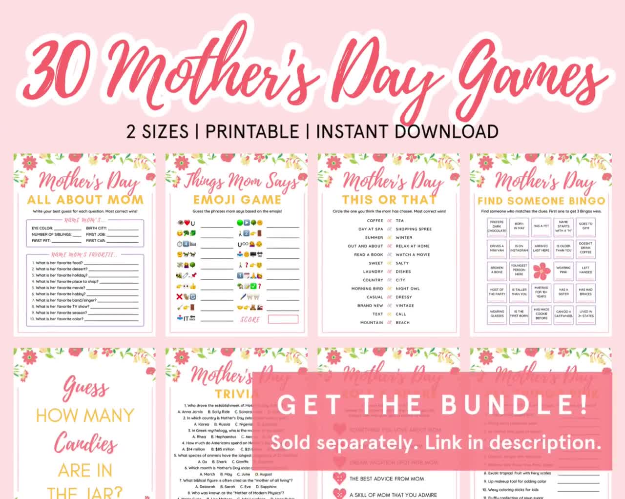 Muttertag Mad Libs Muttertag Spiele Muttertag Aktivität Lustige Muttertag Spiele Familiennacht Muttertag Geschenk von Kinder Muttertagsparty video poster