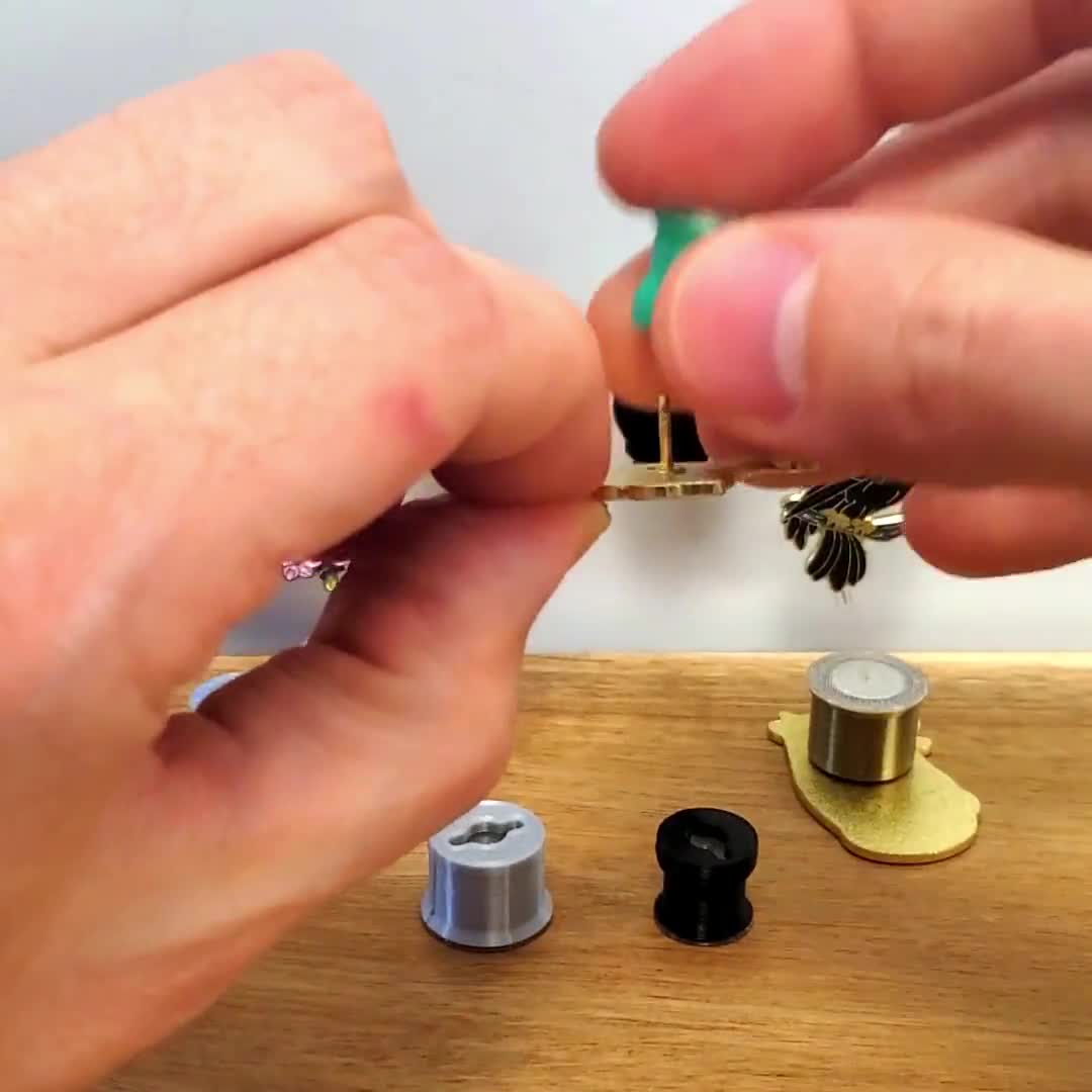 Magnetic Pin Backs with Slip-Resistant Backing - Convert Enamel