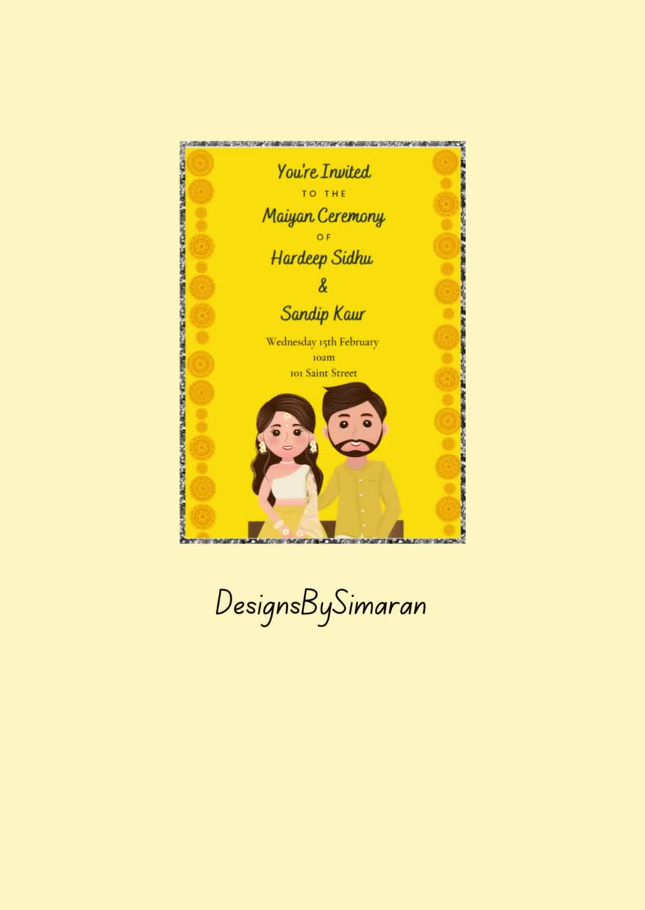 Maiyan Ceremony Maiyan Invite Haldi Template Haldi Ceremony