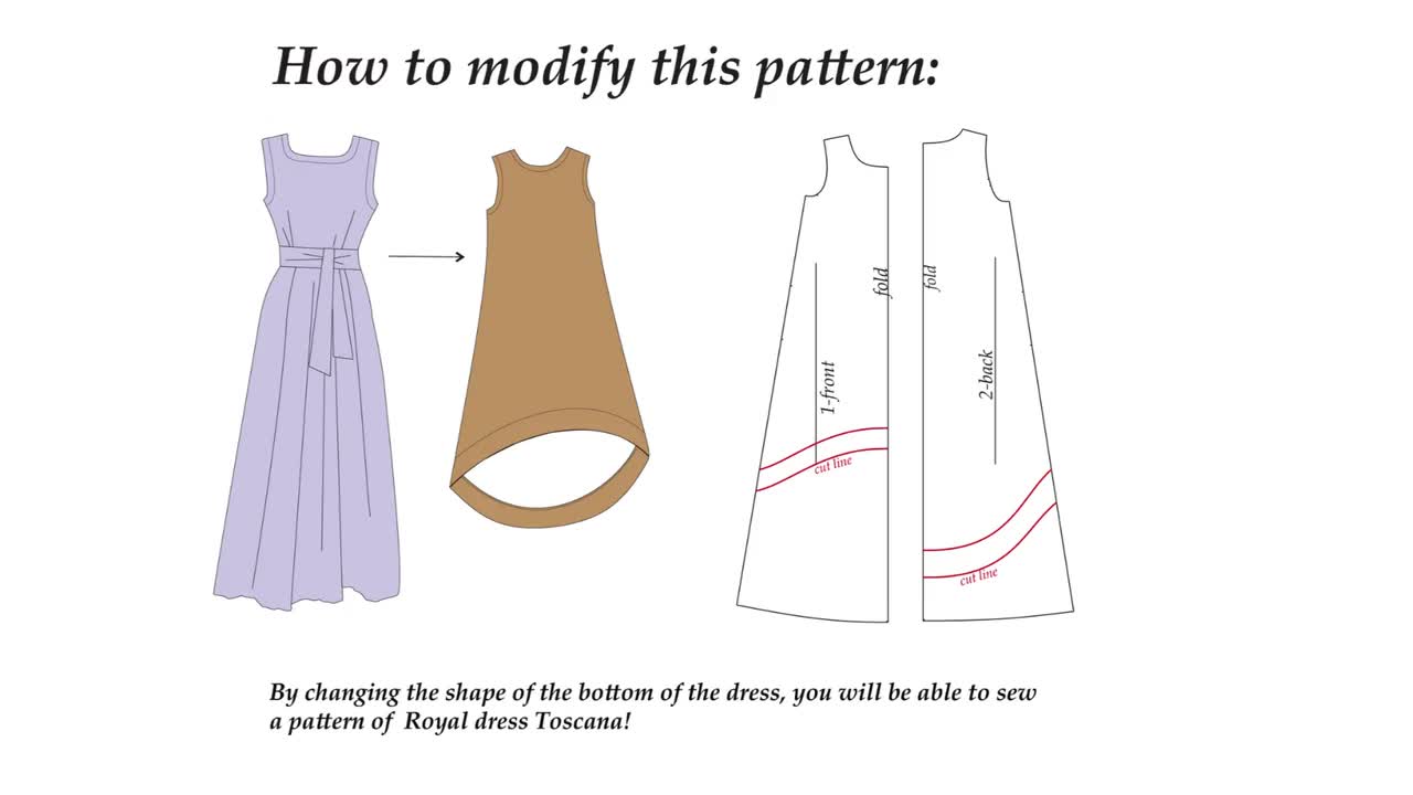 Long Sleeveless Dress Pattern Sizes XS-2XL Long Sleeveless Dress Pattern Sizes XS-2XL