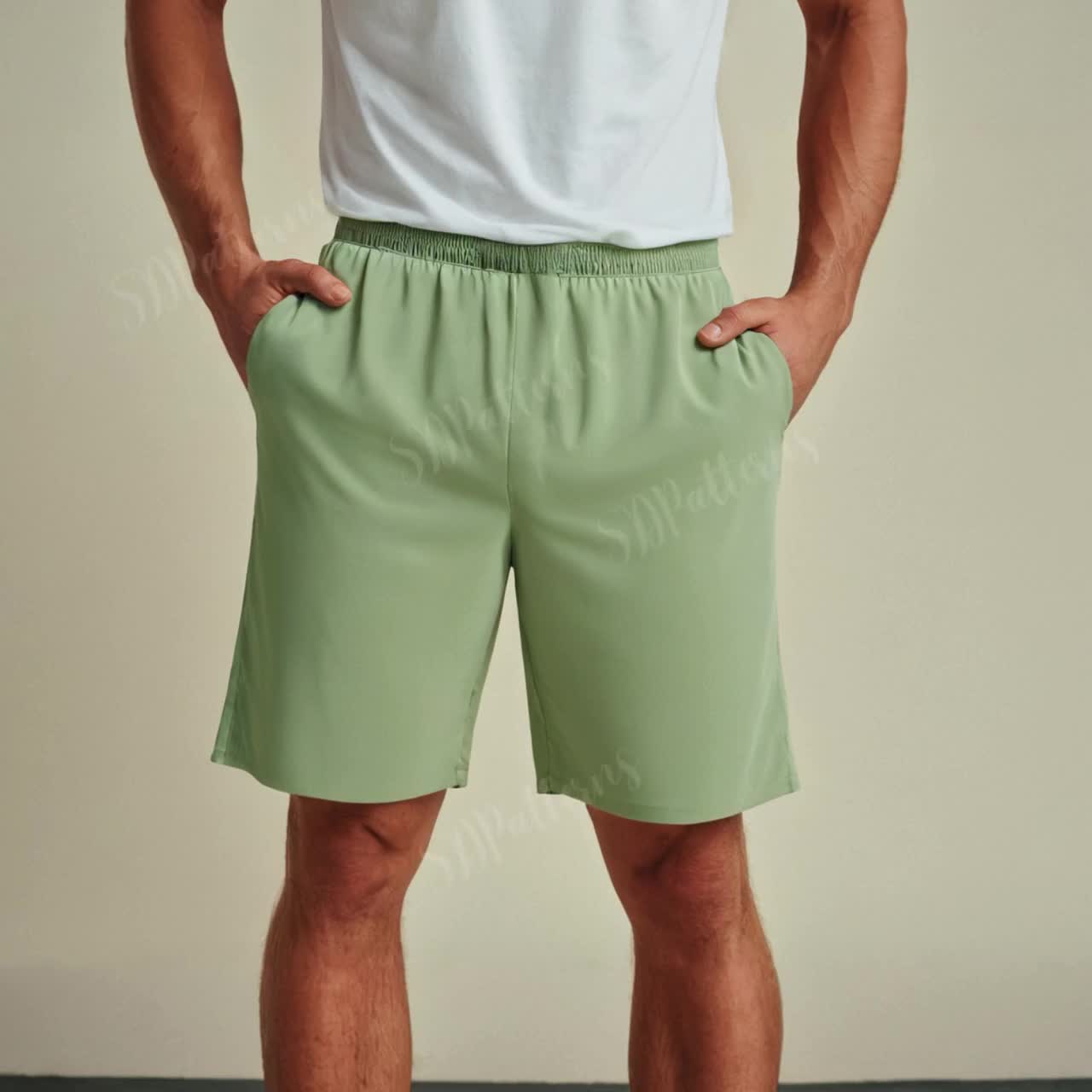 Men's Shorts Pattern, Easy Beginner Digital Pattern, Linen
