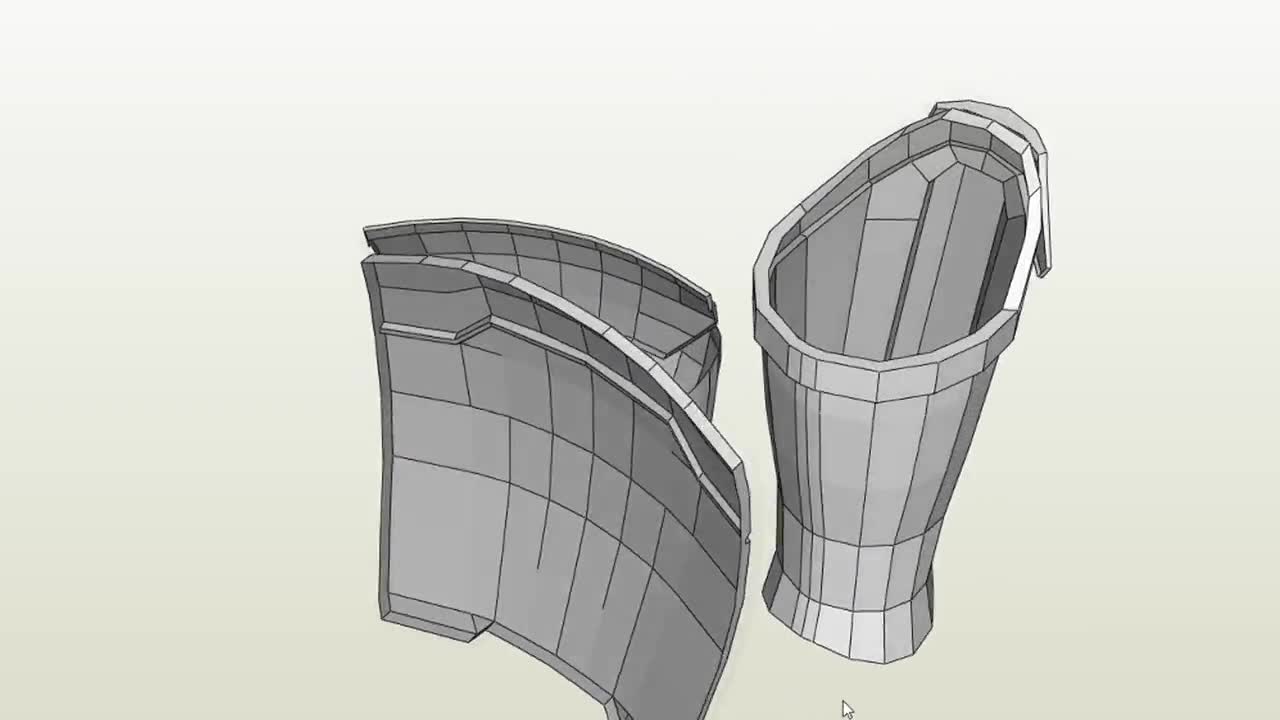 Armatura Beskar Mandaloriana - Parti della piastra posteriore, armatura per tibia, ginocchiera - Modelli PDF e PDO per cosplay in schiuma (Star Wars - The Mandalorian) video poster
