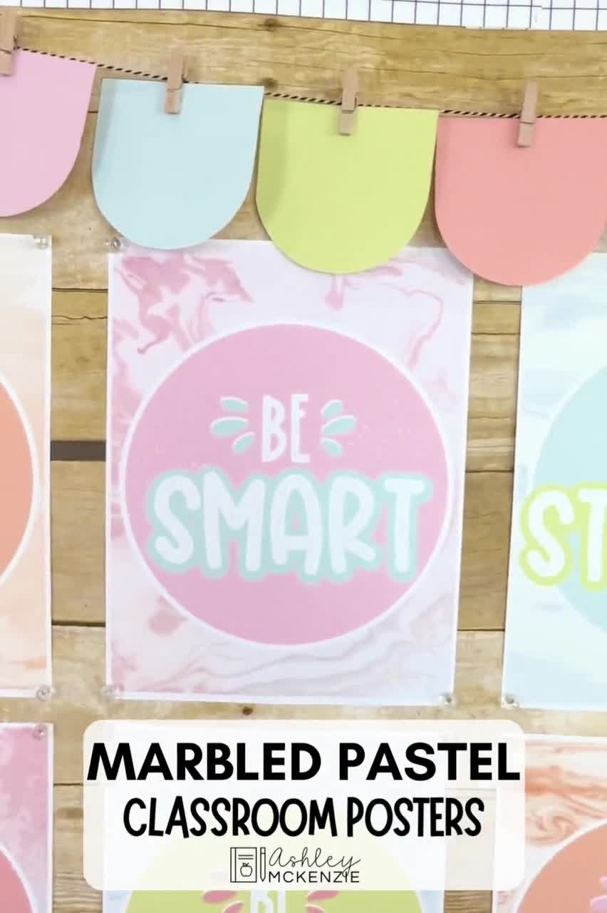 Marbled Pastel Primary Font A-Z Bulletin Board Letters to create any saying  you want! - Shop - Ashley McKenzie