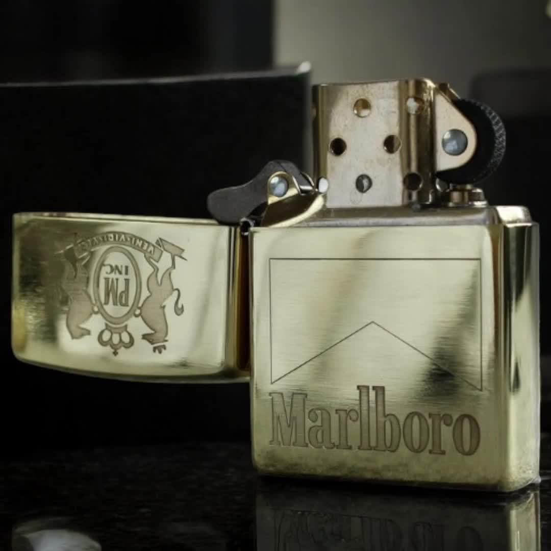 Authentic Marlboro Zippo Lighter - Iconic Cigarette Brand
