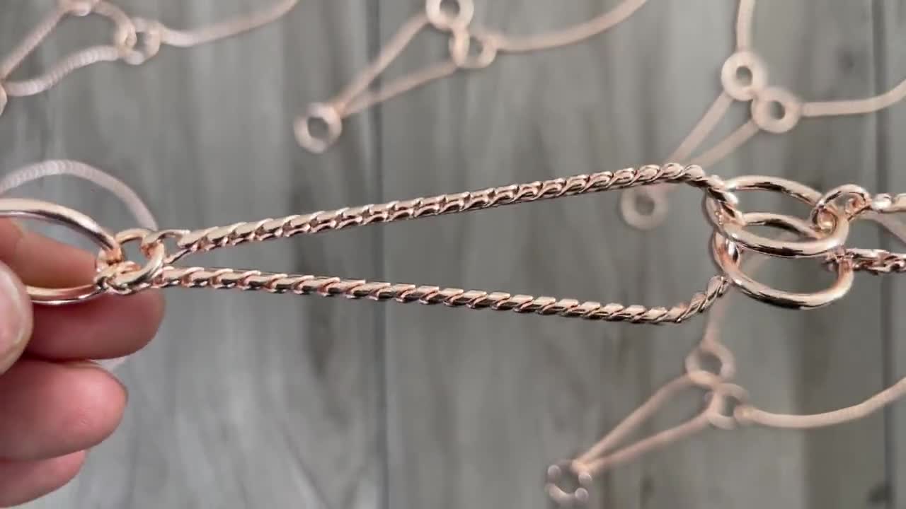 Martingale Dog Collar Snake Chain Show Collar 3 Mm Brass Rose Gold