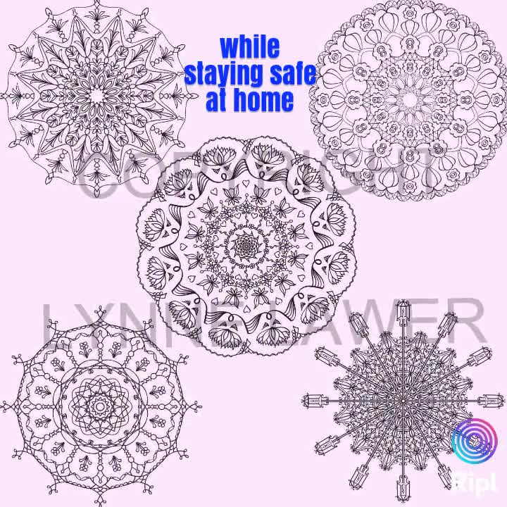 Chinese Lantern Mandala Set | 5 Colouring Pages | Mandala