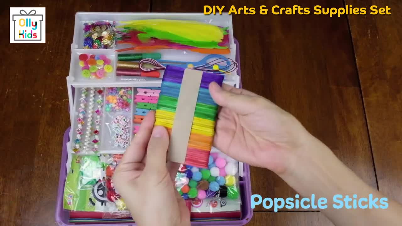 Ultimate Arts and Crafts Supplies Set 1000 Pieces Craft Gift Box for Kids:  DIY Craft Supply for Kids, Girls, and Boys. 
