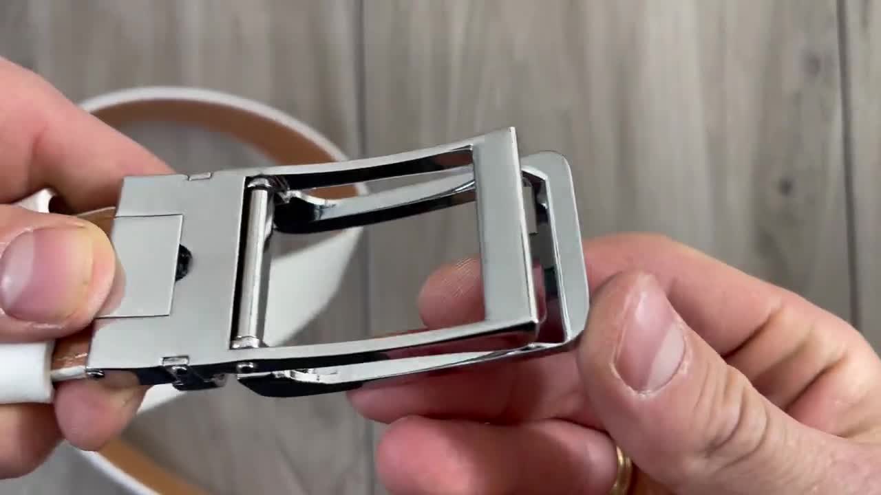 White belt cheap buckle