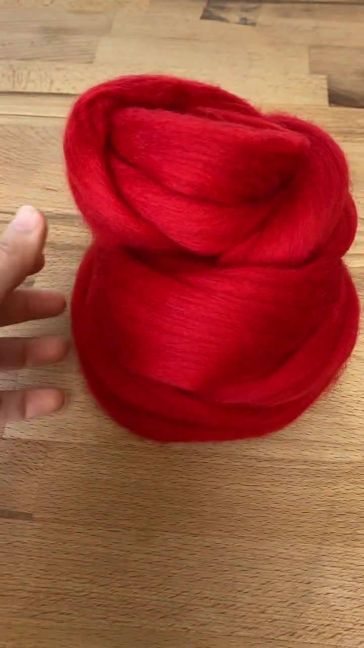 Merino Roving Wool For Macrame, Weavings, & Locker Hooking