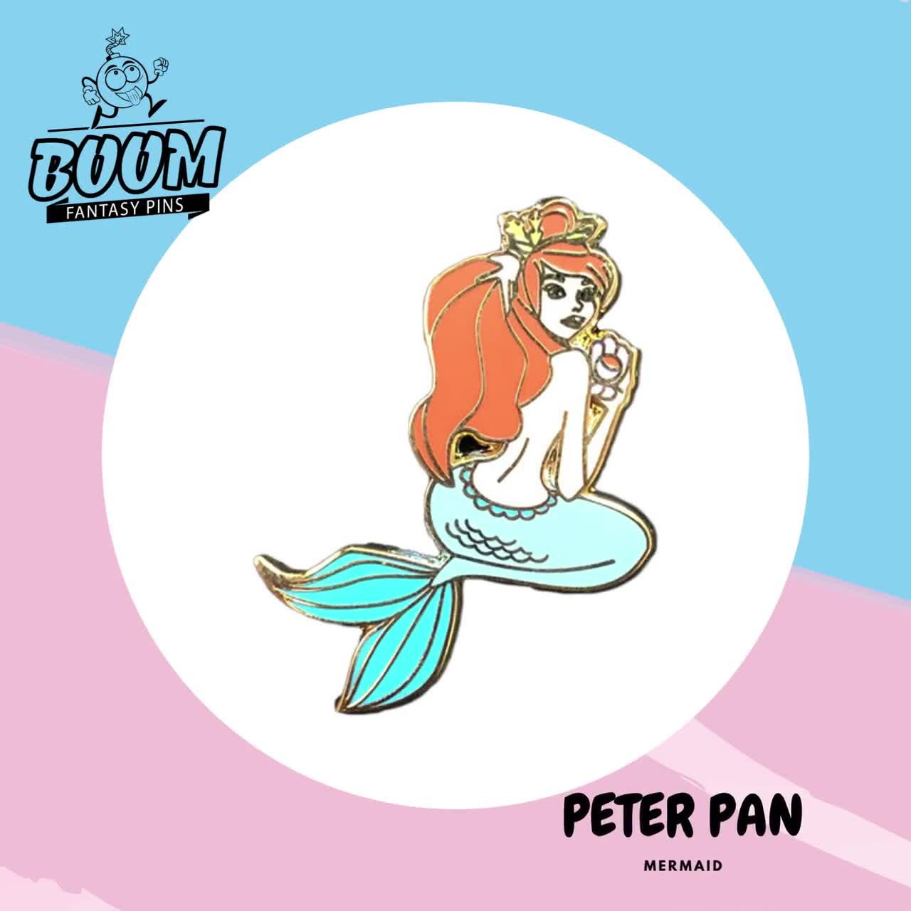 Mermaid adorable pin Mermaid pin's Peter pan Disney -  Portugal