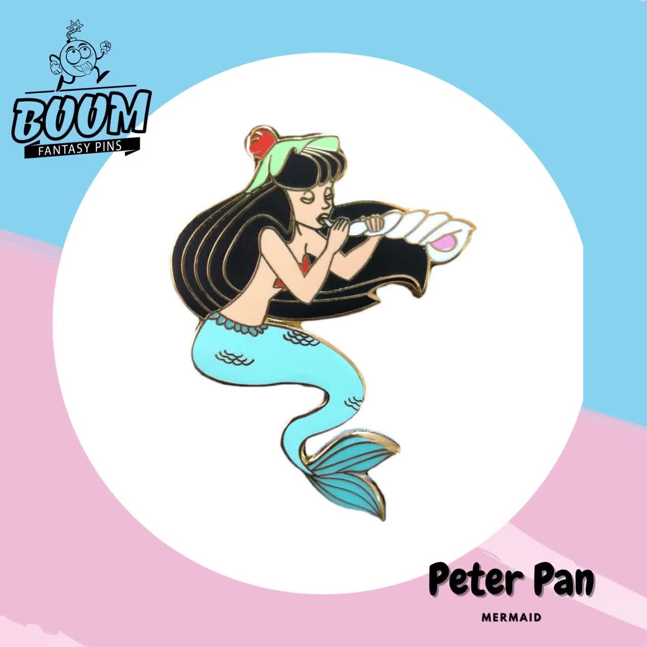 Mermaid adorable pin Mermaid pin's Peter pan Disney -  Portugal