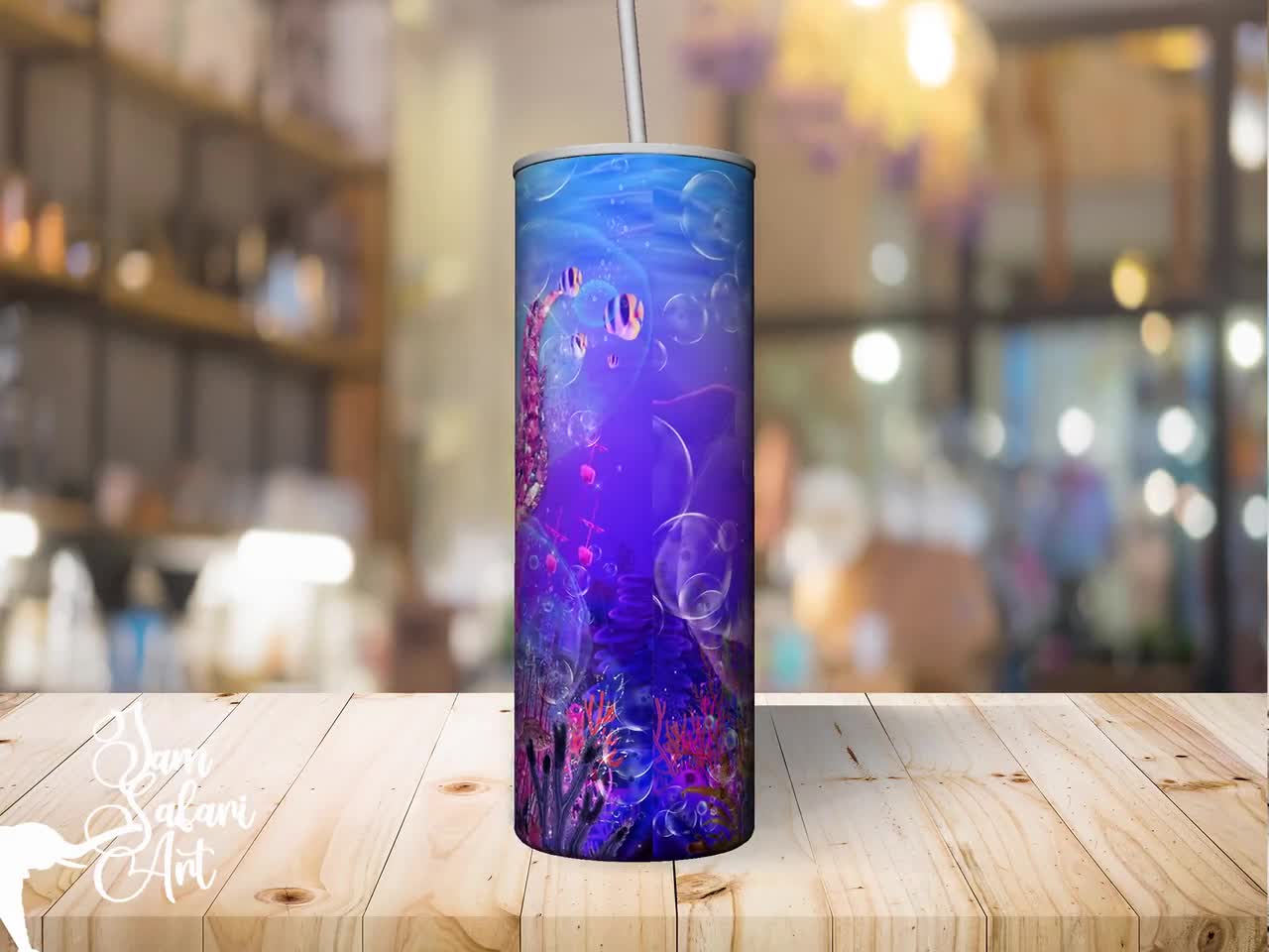 Mermaid Scale Matte Tumbler- Deep Purple – West and 5th