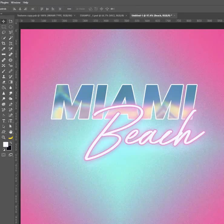 Premium Vector  Miami text effect, editable vintage and retro text style