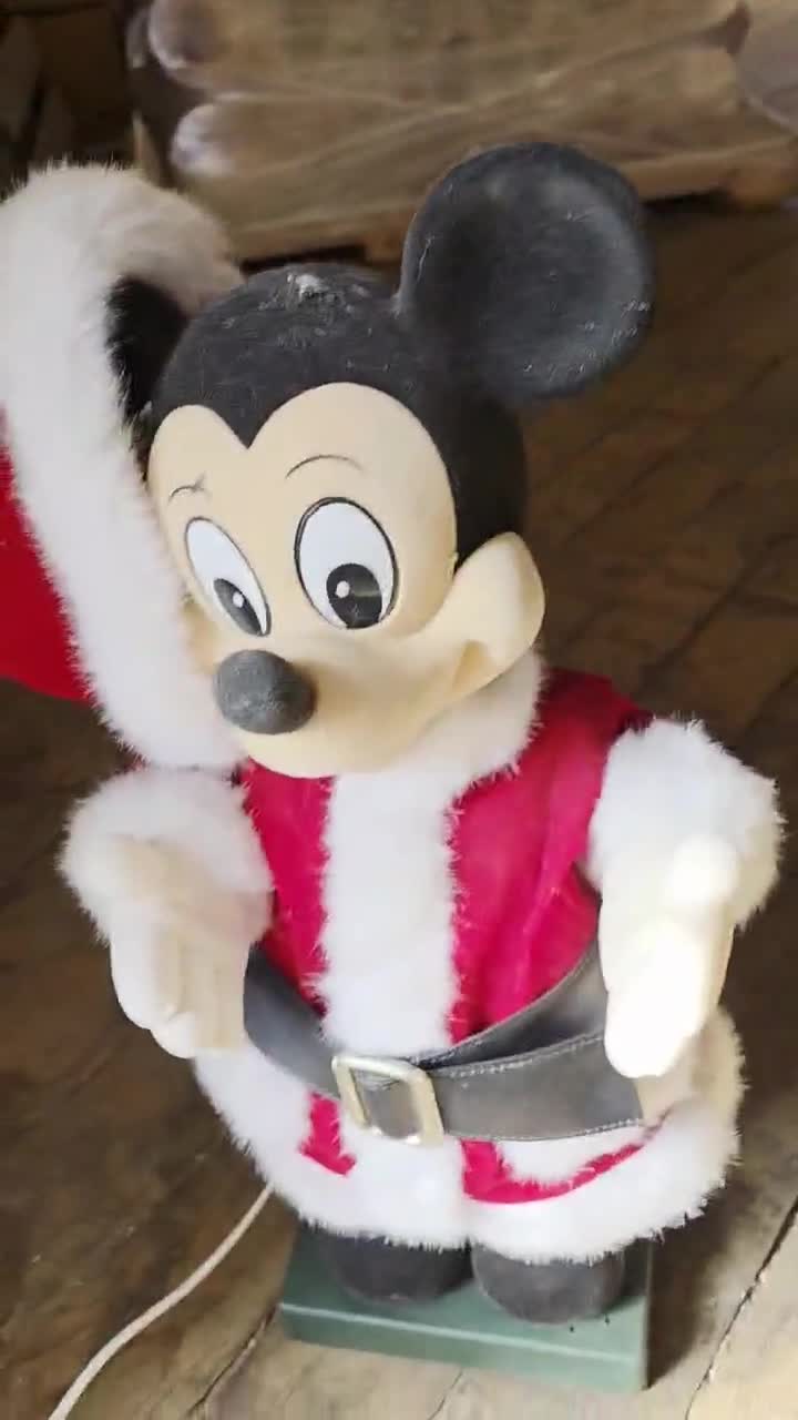 Telco Mickey Mouse Animated Music Motionette Santa Claus Xmas