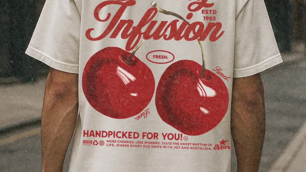 Retro Cherry Comfort Colors® T-shirt - Etsy