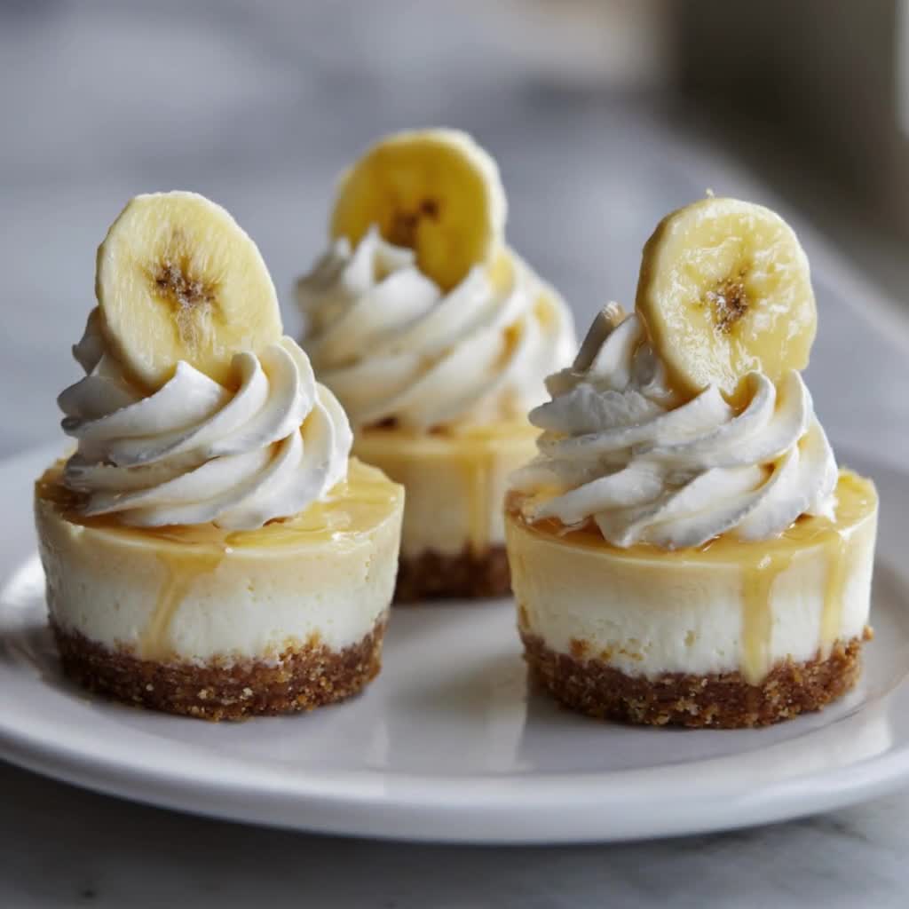 BEST RECIPE for Mini Banana Pudding Cheesecakes No-bake Pudding
